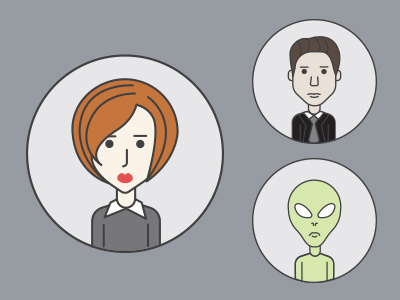 X-Files Avatars avatars icon illustration mulder scully tv xfiles