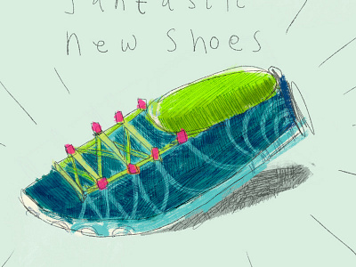 New Running Shoes childrens book illustration shoes