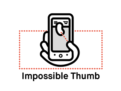 Impossible Thumb hand icon mobile responsive ui web webdesign