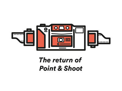 Point and Shoot camera icon illustration