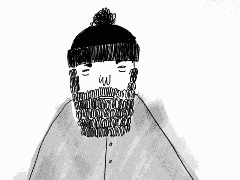 Illustration style for Animated Short animation beard hand drawn pencil