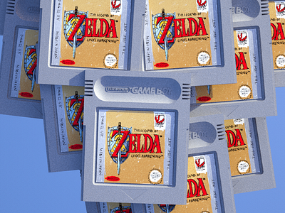 Zelda cart animation gameboy shapes zelda