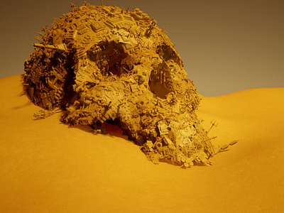Desert Skull found illustration skull