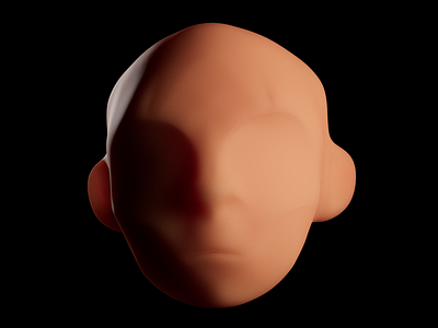 head base animation character render shapes