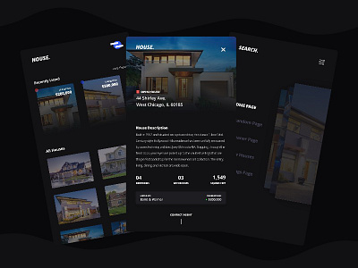 House Design Submission - Uplabs blue clean dark design house minimal new project ui uplabs ux white