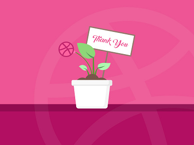 Thank You flat illustration plant thank you webkul