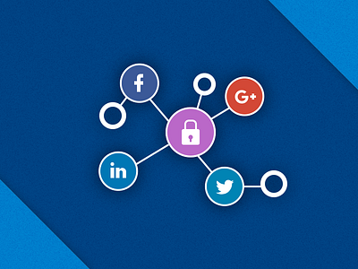 Social Login facebook flat google linkedin lock login social twitter