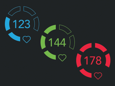 Heart Rate Gauges dark ios mobile