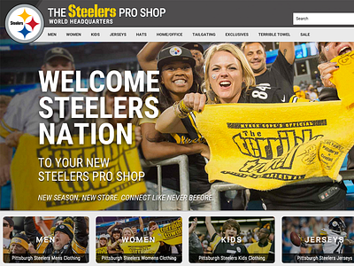 New Steelers Site Launch e commerce ecommerce football mobile mobilefirst nfl responsive sports