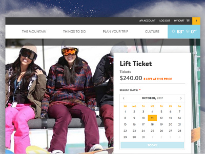 Lift Ticket Page Detail