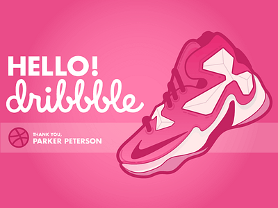 Hello Dribble! basketball debut illustration illustrator kicks lebron nike shoe vector