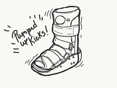 Medical Walking Boot - Sketch