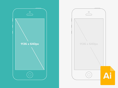 Illustrator iPhone 5 Wireframe Mockup ai app clean design flow frame free freebie fribbble green illustrator ios ios7 iphone iphone5 line mockup orange outline popular psddd shots ui wire wireframe yellow