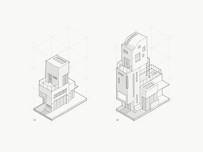 Iso Doodles 3d architecture doodles isometric line art modeling sketch sketching