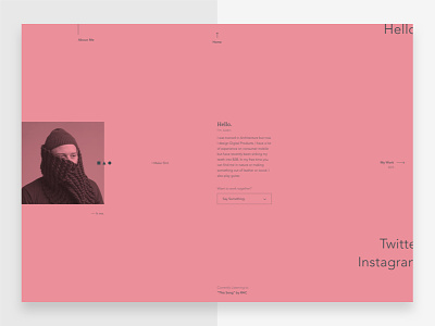 Portfolio - About Me flat interface journal minimal portfolio type typography ui ux web website