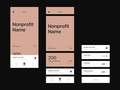 Funds app clean components design design app design system flat icon interface ios iphone minimal mobile red type typography ui ux