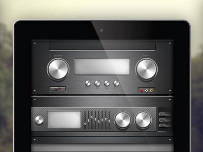 Audio Receiver & Amp Interface amp app audio control ipad knobs mobile music photoshop