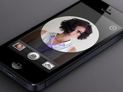 iPhone Camera (Free PSD) camera crop free freebie gui illustrator image iphone iphone 5 minimal mobile mock up photo photoshop picture psd purple ui ux vector