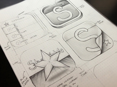 App Icon Concepts app cards design icon idea ios iphone launch line outline pages paper pencil round sketch wires