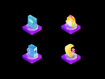 Isometric icon icon illustration ui