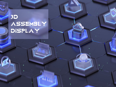 3D ASSEMBLY assembly branding c4d cloud computing