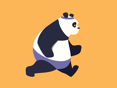 Run illustrations panda role run