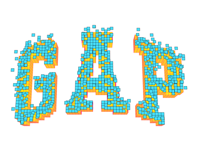 GAP logo remix blender branding flat gap illustration