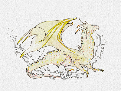Dragon "Antipodean Opaleye" character design design dragon draw fantastic fantasticbeasts harrypotter illustrations magic pottermore