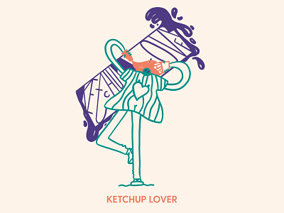 Ketchup Lover art character design illustration love lover posca vector