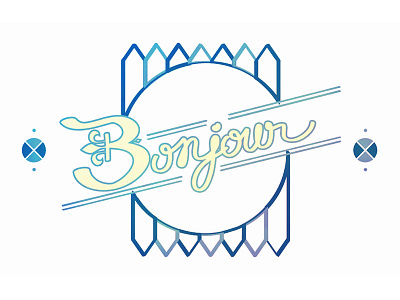 Bonjour french quebec type typography