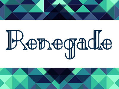 Renegade diamonds renegade type typography