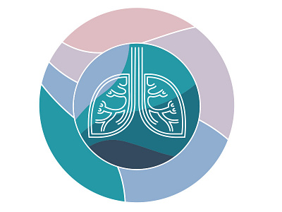 Lungs II circle graphic design illustrator logo lungs vector