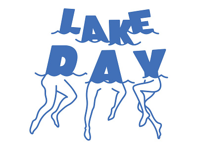 Lake Day 2020 dance design lake legs new york ocean summer swimming type typography water waves