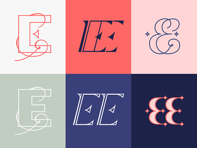 EE Monogram e type typography