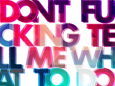 DFTMWTD music party robyn song swear words type typography