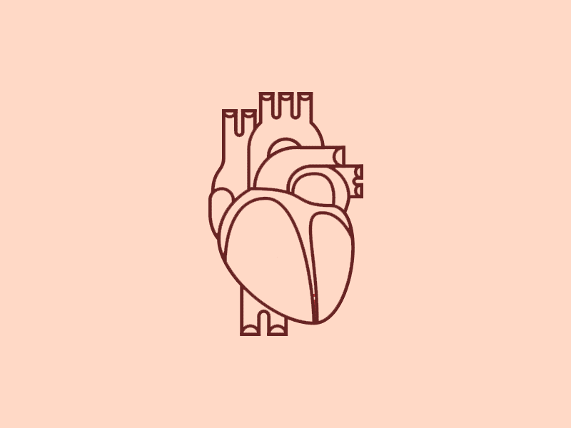 Overheated animation gif heart pulse