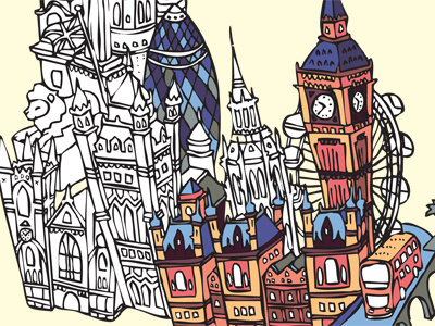 London architecture city england illustration london sketch