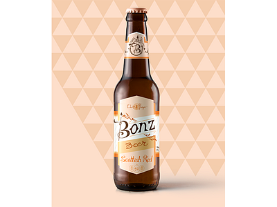 Bonz Beer alcohol beer branding cat design type typography vector