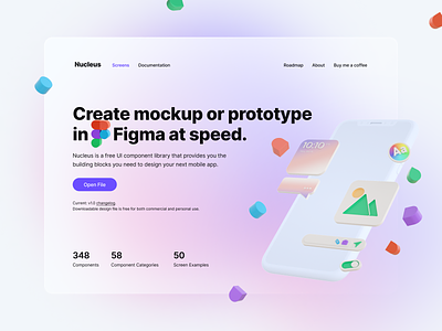 Nucleus UI – Free UI component library for Figma app component library design system figma free ios mobile open souce ui ui kit