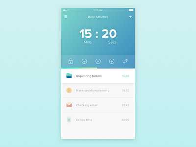 Time tracking app app clean ios minimal mobile pomodoro time tracker