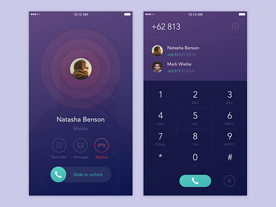 Incoming Call Screen by Thomas Budiman on Dribbble