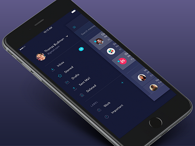 Mobile Sidebar design inbox ios mail minimal mobile sidebar ui ux