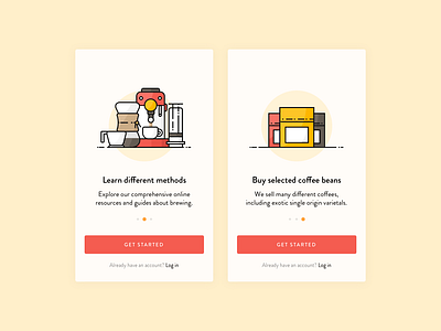 Coffee App Onboarding by Thomas Budiman on Dribbble