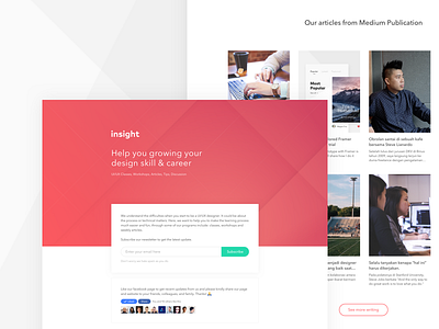 Landing Page Insight design landing page minimal ui ux web design website