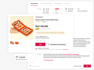 Product Details - Bukalapak ecommerce online shop product card product details ui ux