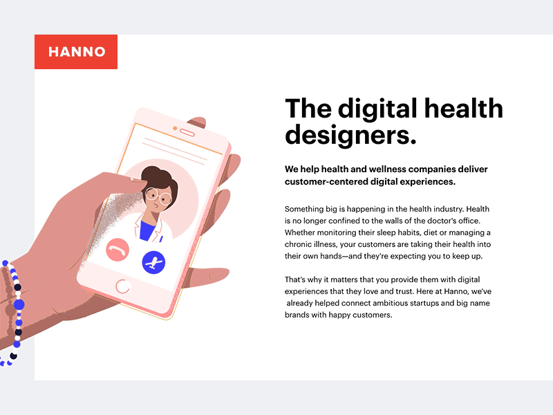 Hanno new positioning landing page