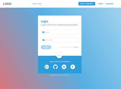 Login Page design