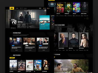 IMDb concept design cinema clean clean ui concept imdb minimal movie redesign ui uiux web design website design