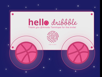 Hello dribbble! dribbble finger print first shot hello dribbble illustration wheel