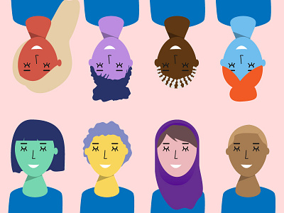 Diversity color diversity hairstyle hijabi illustration skin women